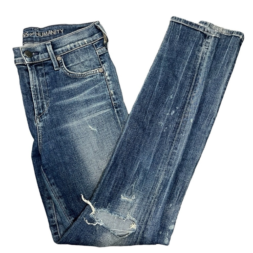 Citizens Of Humanity Distressed Rocket High Rise Skinny Jeans